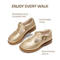 thumbnail image 3 of Zapatos Mary Jane para Niñas DREAM PAIRS Dorados con Cierre de Velcro, 3 of 7