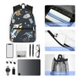 thumbnail image 4 of Pofeuu Space Cars Print Laptop Backpack Travel Canvas Backpack for School Lightweight and Comfortable Backpack College Backpack Schoolbag, 4 of 6