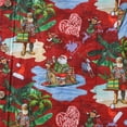 thumbnail image 3 of YIUME Men's Hawaiian Shirt Christmas Santa's Seaside Stop Print Cotton Button-down Short Sleeve Aloha Shirt, 3 of 8