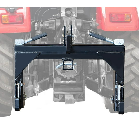 3-Point Quick Hitch and 2" Receiver Compatible w/ Category 1 & 2 Tractors w/ 5 Level Adjustable Bolt - 3000 WLL Heavy Duty Towing Hitch Tractor Drawbar Hitch Adapter for Seeders