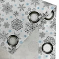 thumbnail image 3 of Ambesonne Snowflake Grommet Curtain Single Panel, Lace Style Winter, 50"x60", Blue Black White, 3 of 5