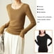 thumbnail image 5 of Qarigey Camiseta interior de manga larga, Jersey liso transpirable, ropa de invierno para mujer, camiseta, Top, ropa interior elástica de estilo Prendas para la parte del cuerpo Negro Qarigey AP012543-01, 5 of 6