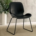 thumbnail image 2 of Furniture of America Shara Faux Leather Upholstered Accent Chair in Black, 2 of 6
