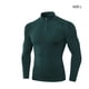 thumbnail image 3 of Minnieouse Ropa interior térmica para hombre, Otoño, cuello alto, alto elástico, camisetas para hombre, manga, jersey para exteriores, ropa, Camisetas Verde oscuro, 3 of 6