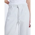 thumbnail image 5 of Free Assembly Women's and Women's Plus Striped Wide Leg Relaxed Jeans with Elastic Waist, Sizes XS-4X, 5 of 6