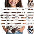 thumbnail image 5 of Coerni Unisex Cow Print Shirt Kids Short Sleeve Crewneck Tops Breathable Comfy Graphic Tees for School Days Halloween Dress-Up Wear, 5 of 9