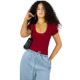thumbnail image 1 of Player Mujer Texturizada Casual Stretch Blusa Dama Top, 1 of 5
