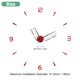 thumbnail image 3 of Uxcell 1-Pack Reloj de Pared 3D DIY, Reloj de Pared Sin Marco de 51" con 4 Números de Espejo para el Hogar, Rojo, 3 of 6