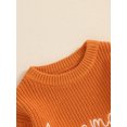 thumbnail image 4 of Binshrliy Toddler Baby Girl Boy Thanksgiving Sweater Long Sleeve Letter Embroidery Pullover 3M 6M 9M 12M 18M 24M 3T 4T 5T Kids Warm Jumpers Tops Fall Loose Knitwear, 4 of 6
