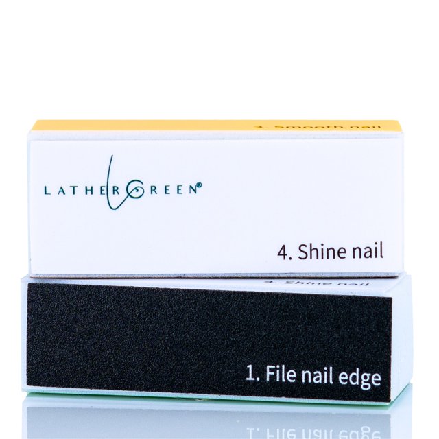 4-Step Nail Buffer Block - Professional Nail Care Tool, 1 Pc by LatherGreen