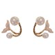 thumbnail image 1 of Aretes Qarigey para mujer perla elegante piercing joyería pendientes para novias boda aniversario, 1 of 6