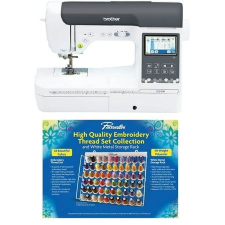 Brother SE2000 Computerized Sewing and Embroidery Machine, ETKS63 Pacesetter 63-Color Thread Set