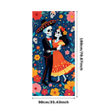 thumbnail image 3 of Colorful Floral Skeleton Banner Day of the Dead Mexican Decorations for Festival Celebration Party, 3 of 8