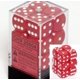 thumbnail image 1 of Juego de dados Chessex D6 rojo opaco con blanco de 16 mm (12 dados), 1 of 1