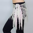 thumbnail image 5 of BLTIBY Womens Belly Dance Skirt Fringe Skirts Sparkly Sequin Hip Scarf Party Carnival Costume Rave Festival Outfit Pink Free Size, 5 of 5