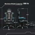 thumbnail image 2 of RONG-3  Gaming Chair, Video Game Chair with Massage Lumbar Support and Footrest Height Adjustable Ergonomic Computer Gaming Chair with Swivel Seat and Headrest,Black/Gray, 2 of 10