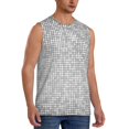 thumbnail image 2 of Balery Silver Mosaic Camisetas sin mangas para hombre, absorbe la humedad y protege contra el mal olor.-XX-Large, 2 of 7