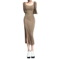 thumbnail image 1 of Txlixc Vestido de mujer de moda medio largo con tirantes sin mangas de color sólido y tirantes de hombro delgado Txlixc moda, 1 of 9