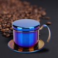 thumbnail image 4 of Vietnamese Style Coffee Drip,Stainless Steel Coffee Maker Pot Coffee Drip Brewer for Home Kitchen Office Outdoor[Blue], 4 of 9