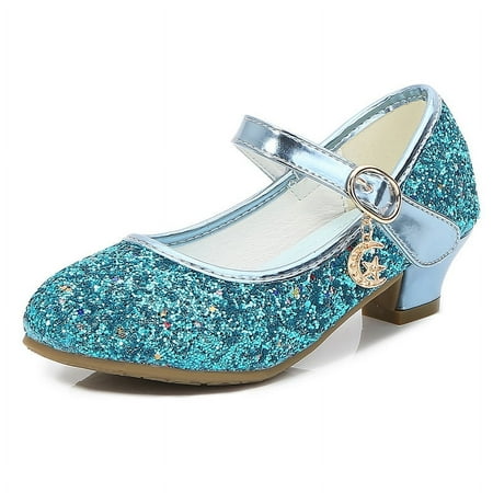 

Girl Sandals Toddler Dress Shoes Glitter Bow Princess Shoes Sequin Party Shoes High Heels Party Wedding Birthday Mary Jane Flower Shoes for Little Girls Kid Toddler