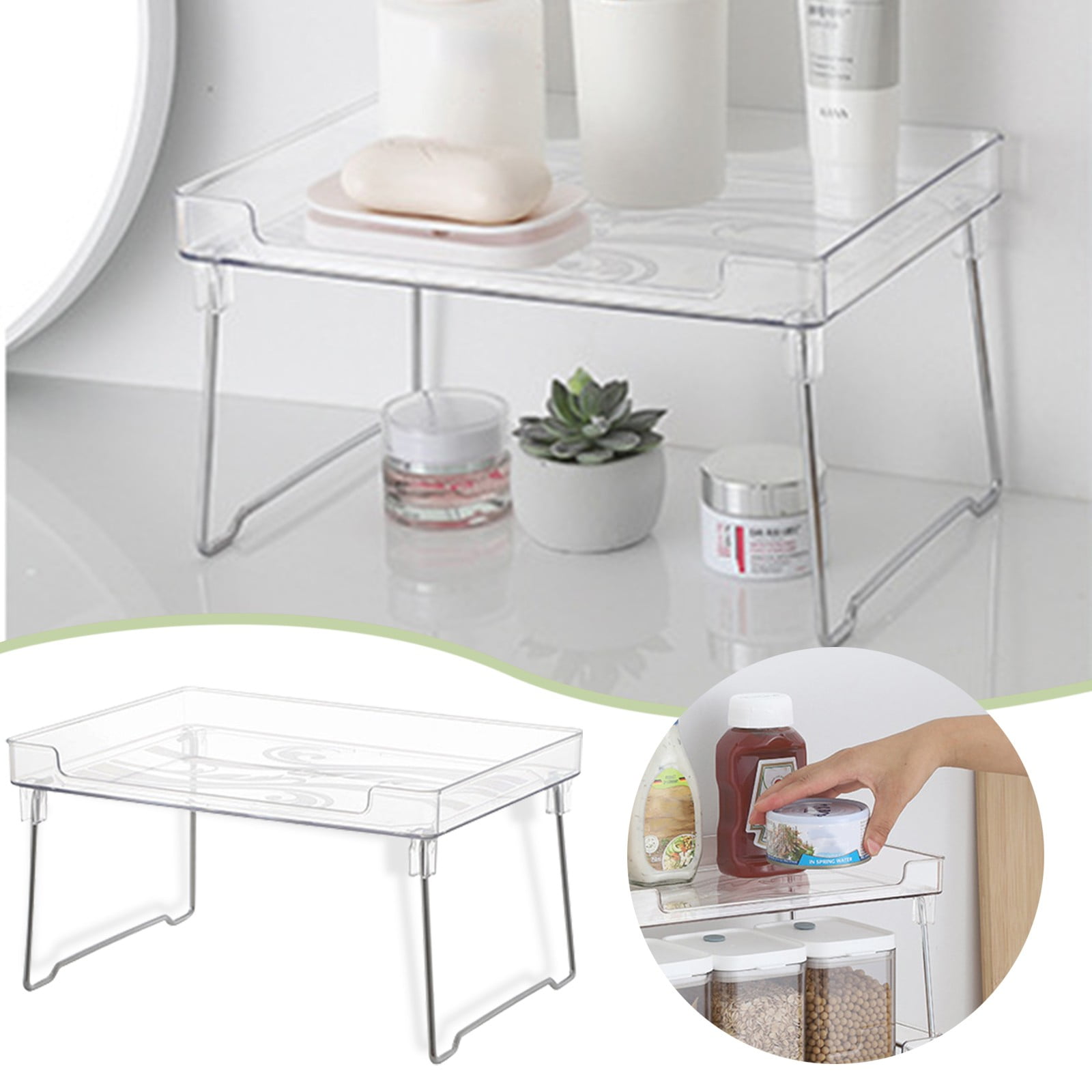 Kitchen Decor Expandable Counter Storage Rack Countertop Storage