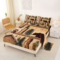 thumbnail image 2 of Manfei Rustic Moose Queen Sheets,Vintage Bear Pattern Queen Sheet Sets,Brown,4pcs,1 Flat Sheet, 1 Fitted Sheet and 2 Pillowcases, 2 of 6