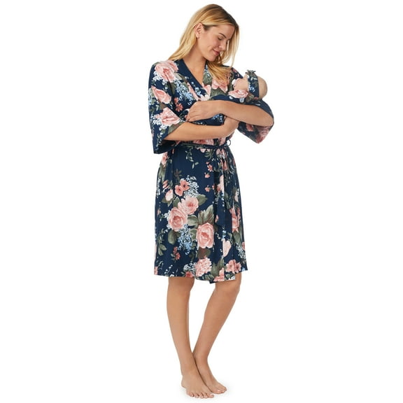 Mommy & Baby Floral Matching Robe & Swaddle Set