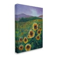 thumbnail image 3 of Sunflower Field Distant Mountains Landscape Painting Gallery Wrapped Canvas Print Wall Art, 3 of 7