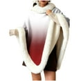 thumbnail image 1 of RXMEKW Châle Sans Manches à Col Épais pour Femmes en Acrylique, Poncho d'Intérieur Vert Armée, 1 of 6