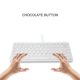 thumbnail image 1 of Teclado USB Mini Teclado Con Botones de Chocolate Teclado Elegante y Portátil para escritorio, Uso de laptop en el HOGAR Y LA OFICINA BLANCA, 1 of 7