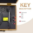 thumbnail image 6 of Popsky Record Player, 3-Speed Vintage Style Turntable, Bluetooth Record Player with Built-in Stereo Speakers, Portable Audio Turntables, Headphone & USB & RCA Jack, 6 of 8