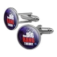 thumbnail image 1 of The Big Bang Theory Logo Round Cufflink Set Silver Color, 1 of 6