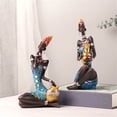 thumbnail image 5 of BELOWSYALER Tribal Lady Figure Statue African Woman Resin Decorations for Room Shelf Desk Creative Display, 5 of 9