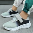 thumbnail image 5 of WUANDIXFA Toddler Shoes Kids Casual Sneakers Girls Mesh Walking Shoes Non-Slip Hook and Loop School Shoe Size US 11,Grey, 5 of 7