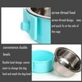 thumbnail image 6 of HZKAICUN Luck Dawn Cat Crate Bowl, Stainless Steel Removable Cage Hanging Bowls with Bolt Holder for Dog Puppy, 6 of 6
