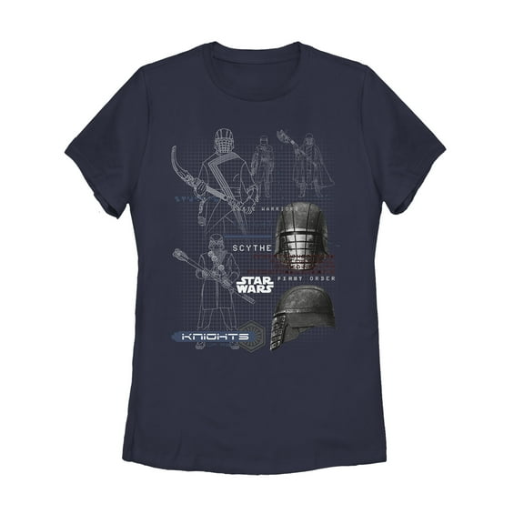 Women's Star Wars: The Rise of Skywalker Knights of Ren Warrior Graphic Tee Navy Blue Large