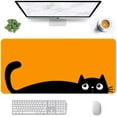 thumbnail image 4 of Large Gaming Mouse Pad Orange Cartoon cat Non-Slip Desk Pad Keyboard and Mouse Desk Mat for Gamer, Office & Home, 31.5 x 15.7 in, 4 of 6