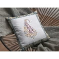 thumbnail image 4 of 16â€ Red White Paisley Indoor Outdoor Throw Pillow, 4 of 5