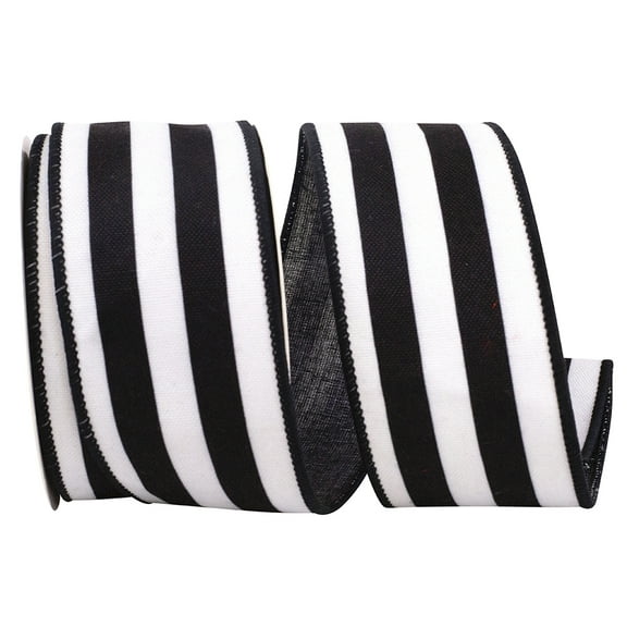 Reliant Ribbon - 93892W-984-40F, Ribbon, Black/white, 2-1/2 Inch, 10 Yards