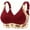 Red, variant on Women's Thin Seamless Soft Support Bra with Fixed Half Cup for Large Chest – Breathable, Lightweight Vest-Style Undergarment