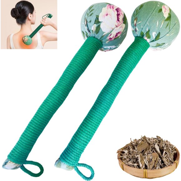 HUGFEGWE Marteau de Drainage Lymphatique de Grande Taille, Marteau de Massage Manuel pour le Corps, Marteau de Massage à Main pour Soulager les Douleurs Dorsales 2 Pcs Vert 12.5 Po AZ824-11472