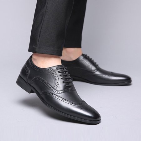 

Leather Shoes Men Fashion British Leather Shoes Outdoor Casual Summer Shoes Solid Shoes