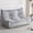 LIGHT GREY, variant on HABUTWAY 2-Seater Giant Bean Bag Sofa, Memory Foam Loveseat Fireside Chair for Adults, Living Room Bedroom Office