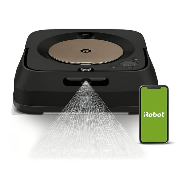 IRobot Robot Trapeador Braava Jet m6 Black con Conexión Wi-Fi y Cámara para Mapeo de Multiples Habitaciones