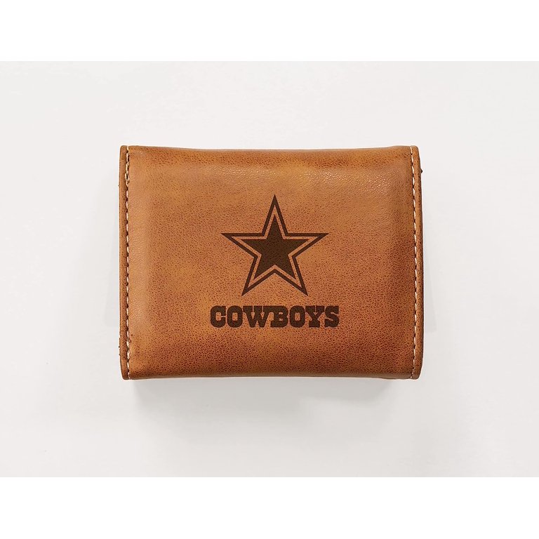 Cowboys Leather Tri Fold Emblem Wallet