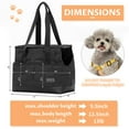 thumbnail image 3 of Petsfit Medium Soft-Sided Dog Sling Carriers with Adjustable Safety Leash, Pocket, Poop Dispenser, Waterproof TPU Bottom, Black 13 lb Limit, 3 of 9