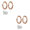 thumbnail image 3 of Jumpingount Pendientes de aro de plata para mujer Tecnología de galvanoplastia Durabilidad brillante Anillos de moda Accesorios de joyería oro oro rosa 2.5*8mm 2Conjunto, 3 of 6