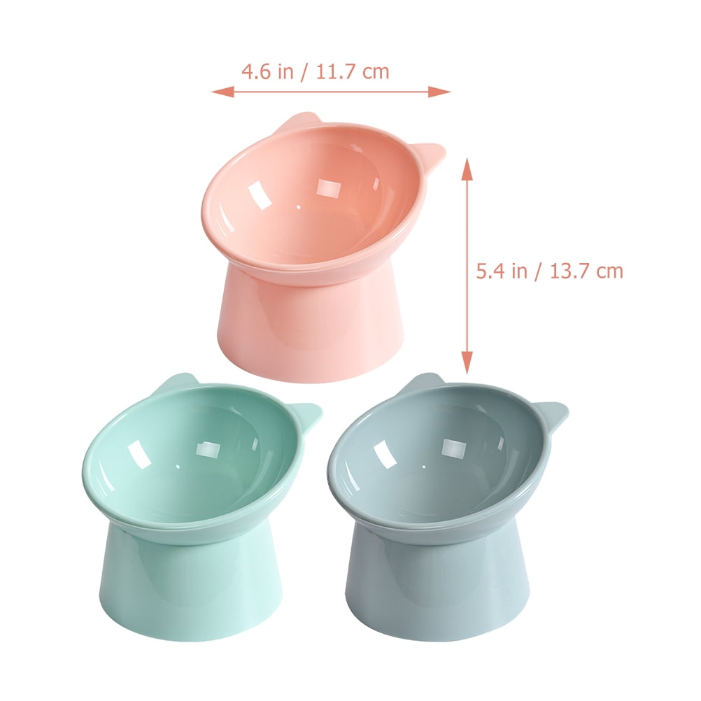 Cat Bowl Bowls Elevated Tilted Food Pet Raised Slow Feeder Dish Small Dog