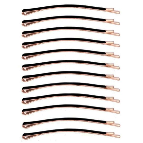 Textention Horquillas para el pelo Pasadores Jumbo Bobby Pins de metal largos para mujeres (negro, 12 piezas grandes)