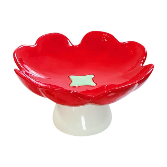 CoudarTitie Ceramics Pedestal Fruit Bowl Centerpiece for Kitchen Counter Modern Fruit Plate